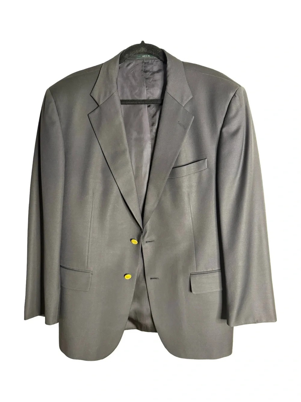 Brooks Brothers Black Two-Button Sport Coat 100% Wool